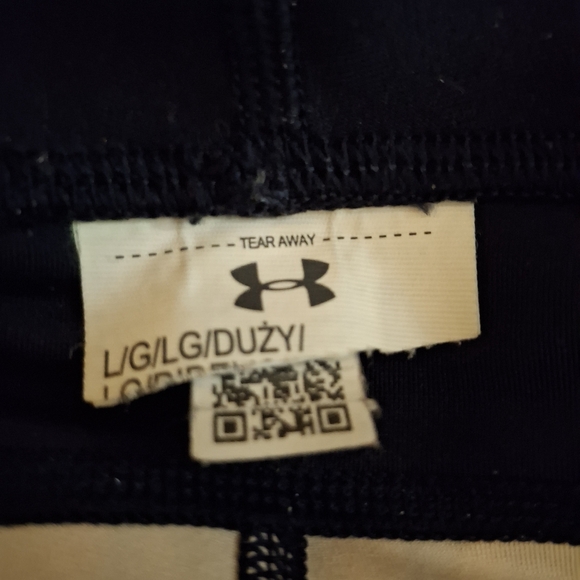 Under Armour Women's Navy and Red Patterned Leggings - Picture 4 of 6